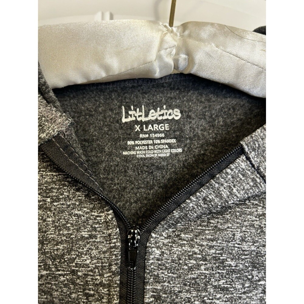 Litletics Gray Full Zip Women’s Hooded Performance Jacket XL Stretch Athleisure - Picture 3 of 12